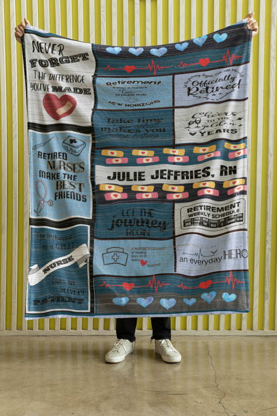 Nurse Retirement Quilted Throw