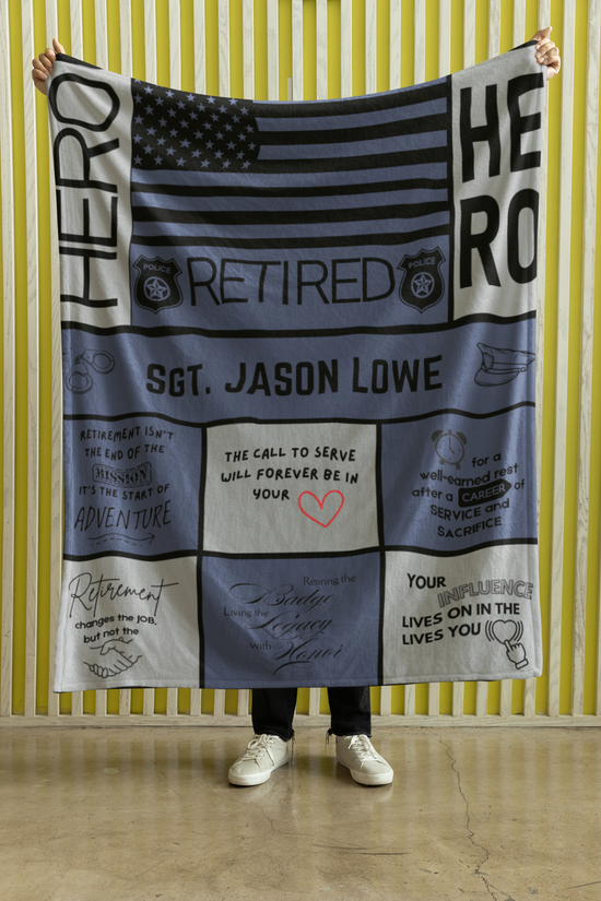 Police Officer Quilted Throw